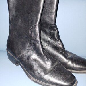 SANDRA mid calf slip-on boots